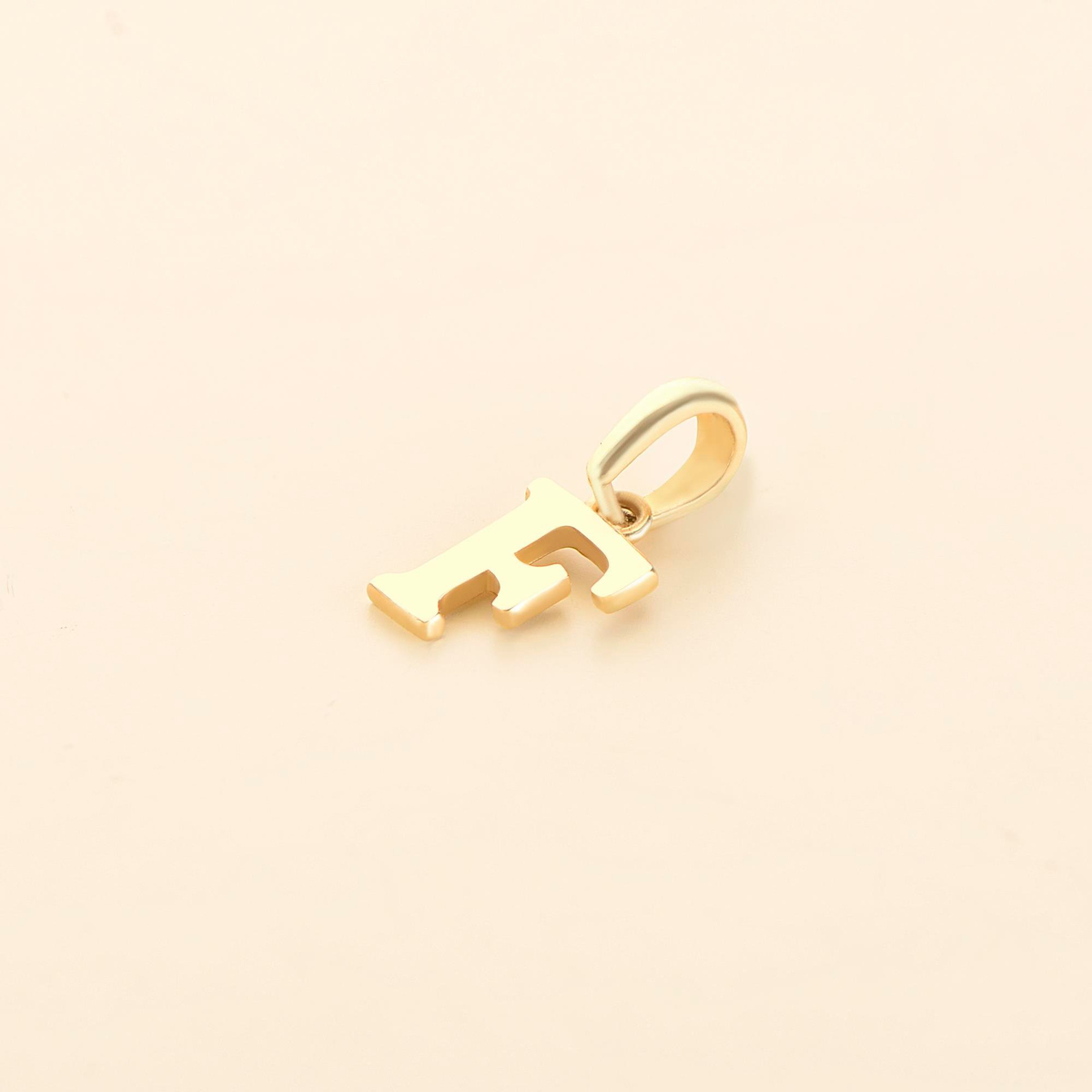 14 Ayar Altın F Harfi Kolye Ucu