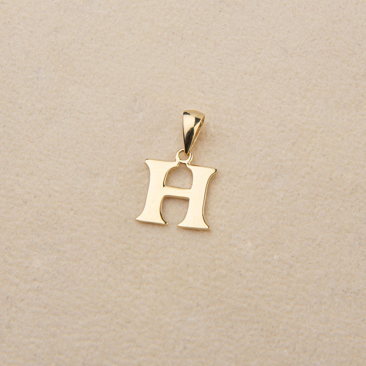 14 Ayar Altın H Harfi Kolye Ucu