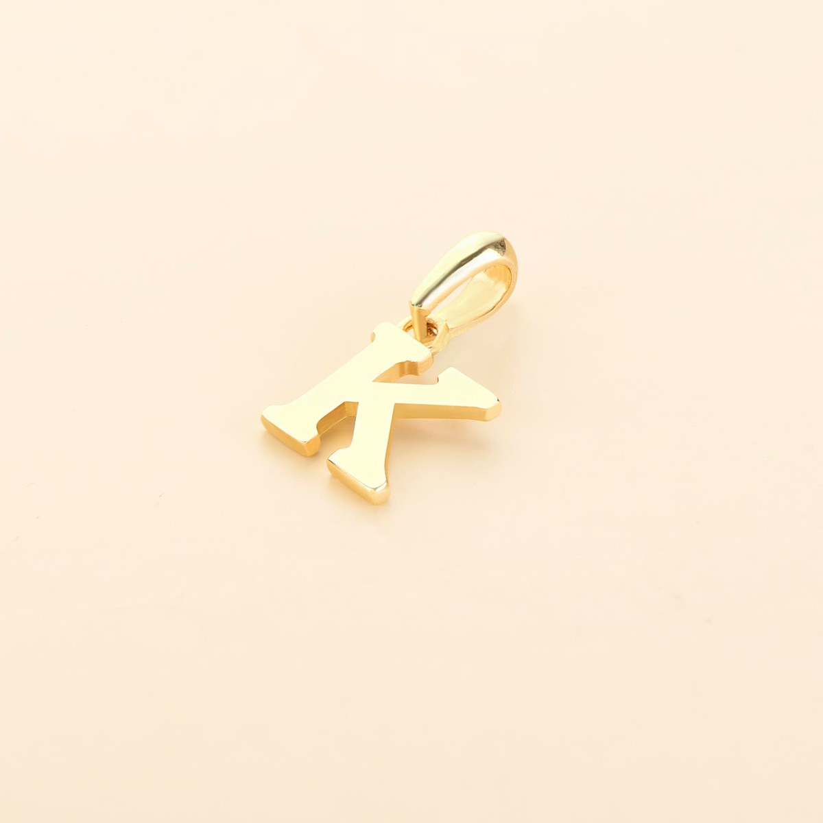 14 Ayar Altın K Harfi Kolye Ucu