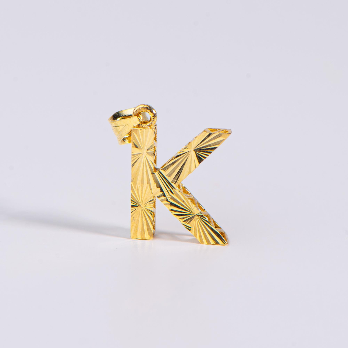 14 Ayar Altın K Harfi Kolye Ucu