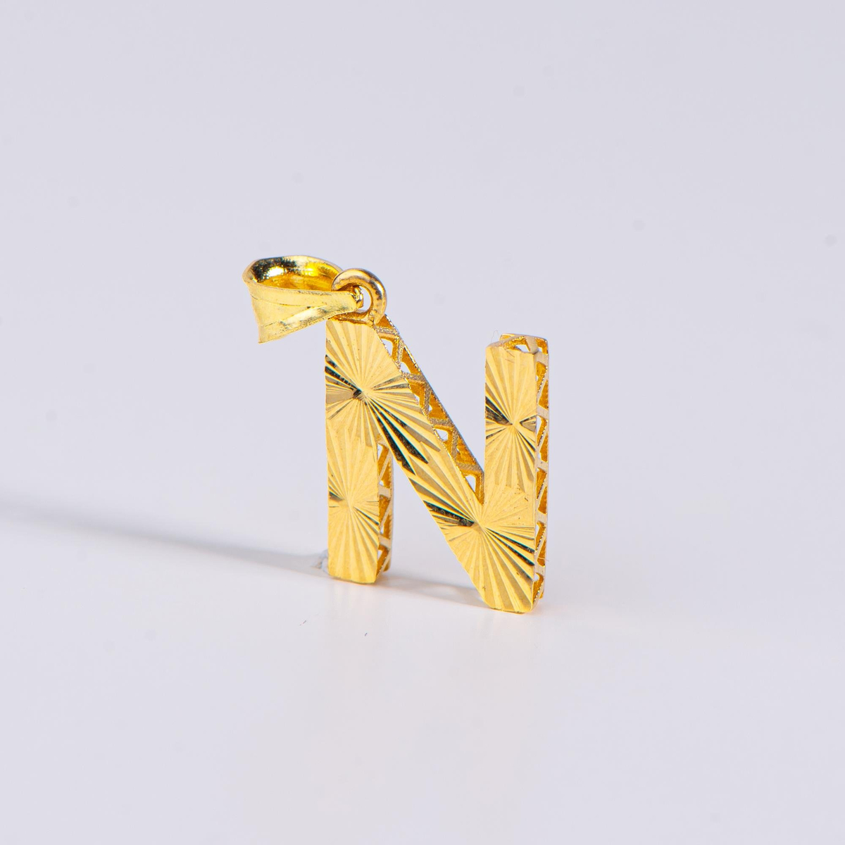 14 Ayar Altın N Harfi Kolye Ucu