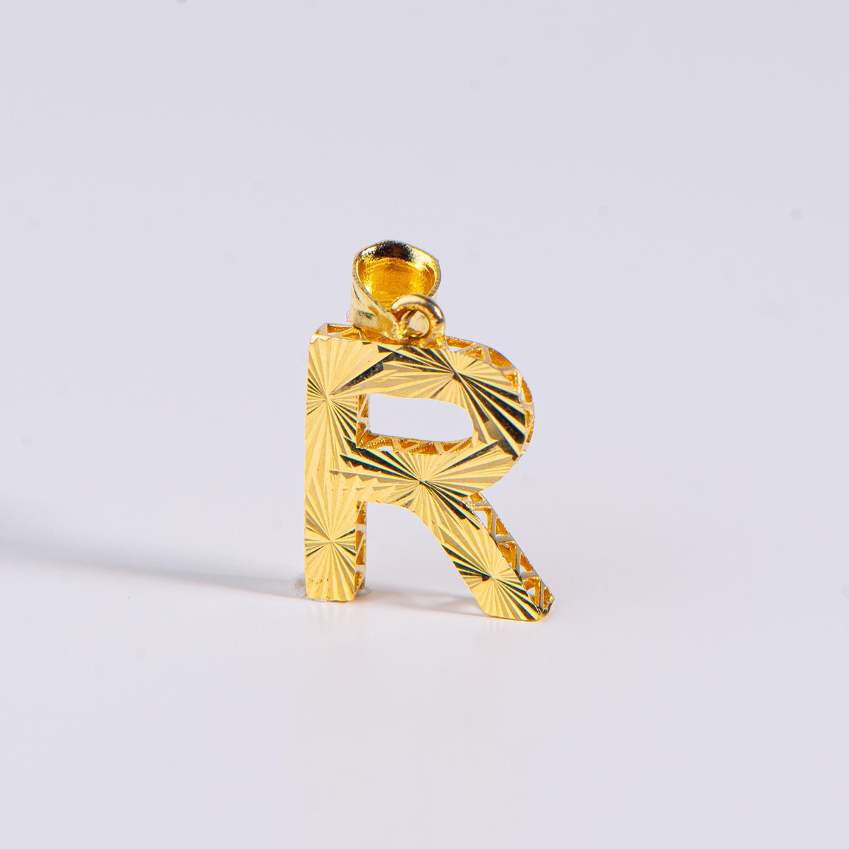 14 Ayar Altın R Harfi Kolye Ucu