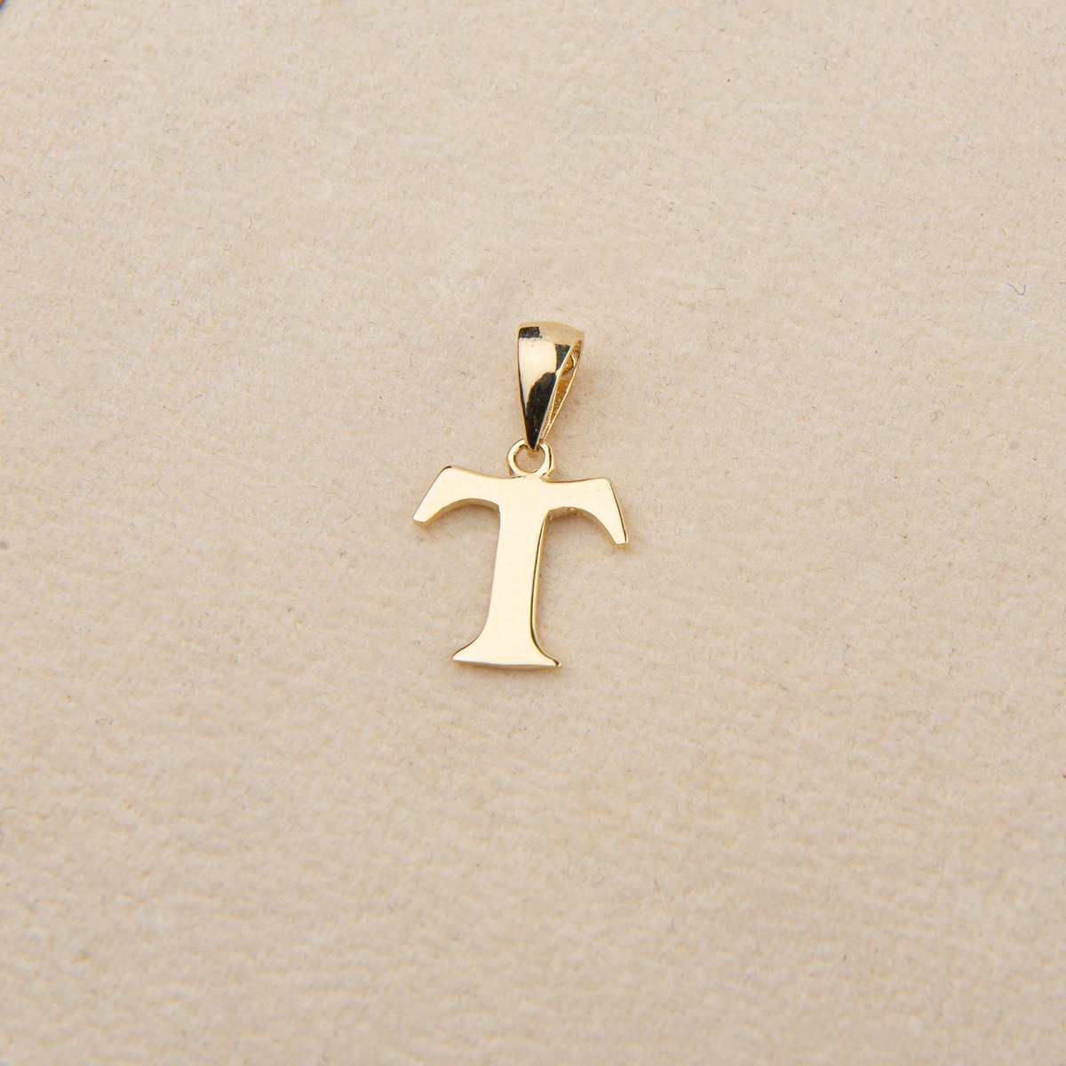 14 Ayar Altın T Harfi Kolye Ucu