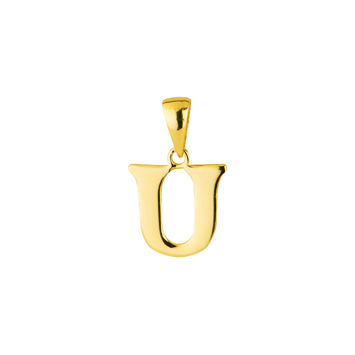 14 Ayar Altın U Harfi Kolye Ucu