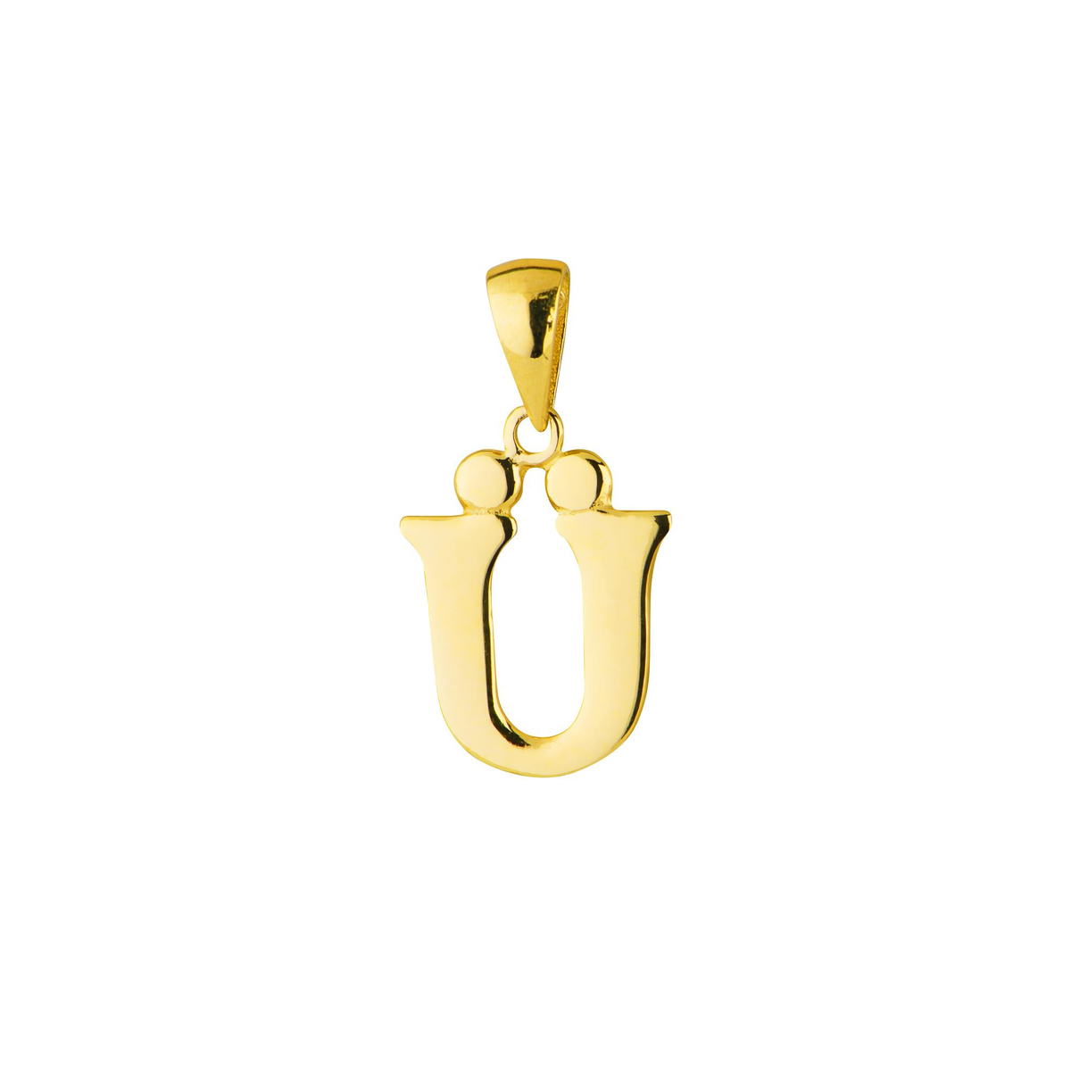 14 Ayar Altın Ü Harfi Kolye Ucu