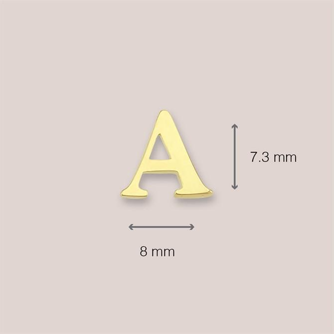 14 Ayar Altın A Harf Küpe