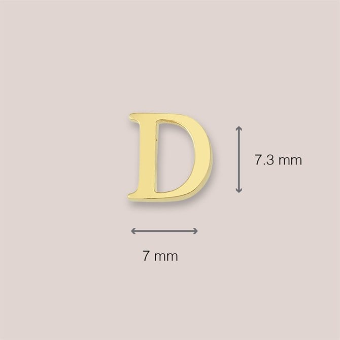 14 Ayar Altın D Harf Küpe