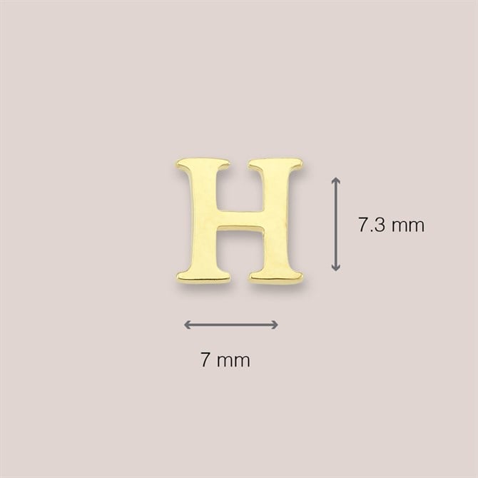 14 Ayar Altın H Harf Küpe