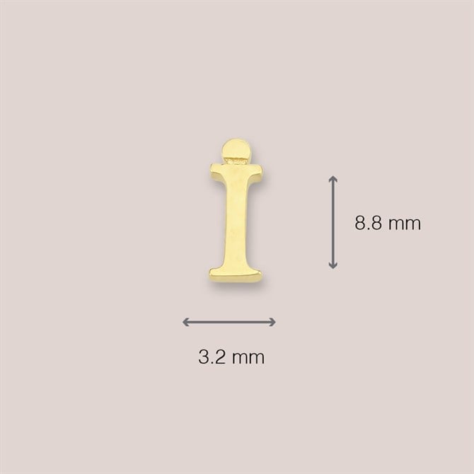 14 Ayar Altın İ Harf Küpe