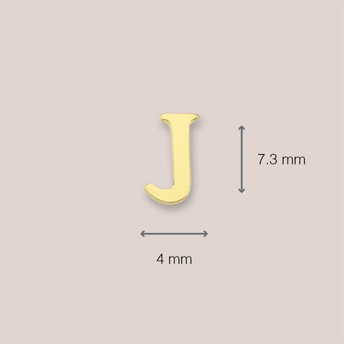 14 Ayar Altın J Harf Küpe