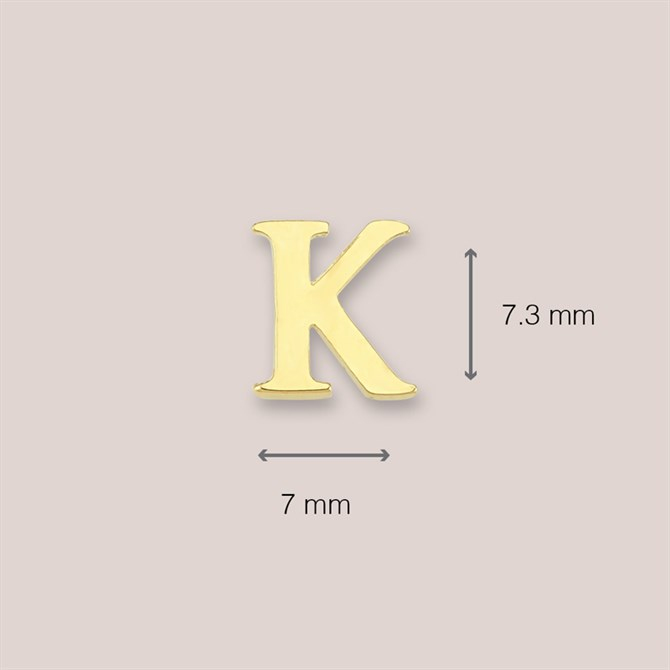 14 Ayar Altın K Harf Küpe