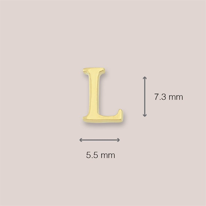 14 Ayar Altın L Harf Küpe