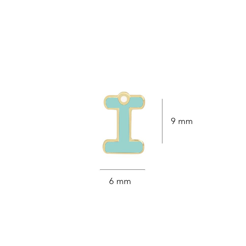 14 Ayar Altın Mineli İ Harf Küpe