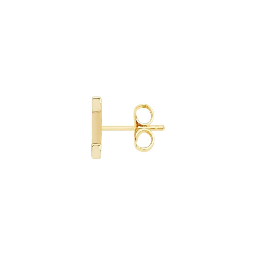 14 Ayar Altın Mineli I Harf Küpe