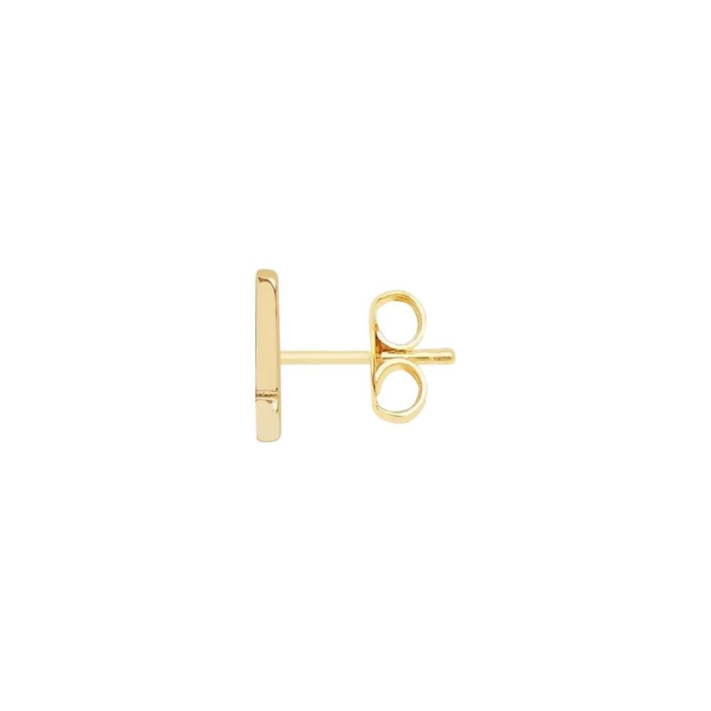 14 Ayar Altın Mineli L Harf Küpe