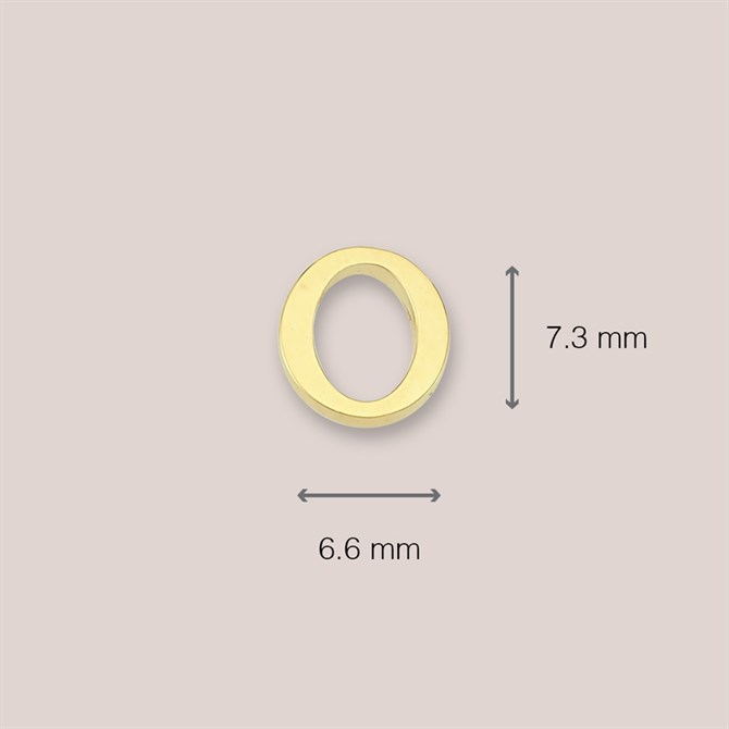 14 Ayar Altın O Harf Küpe