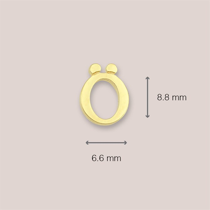 14 Ayar Altın Ö Harf Küpe