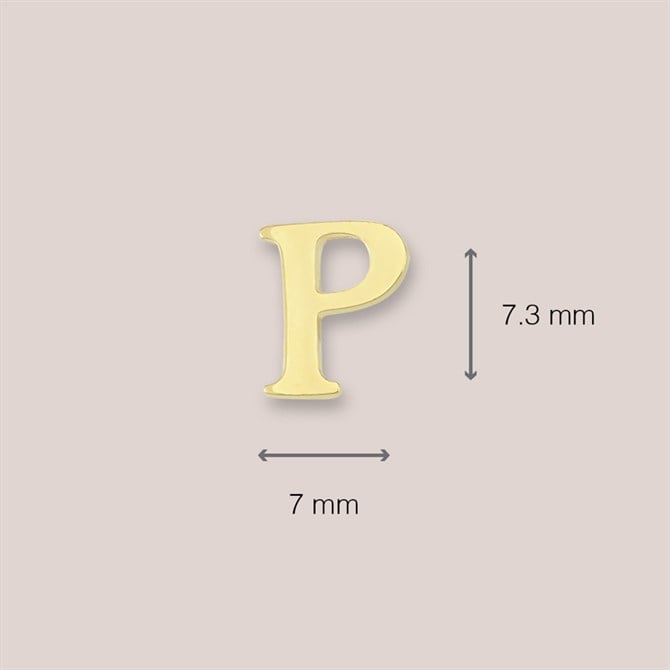 14 Ayar Altın P Harf Küpe
