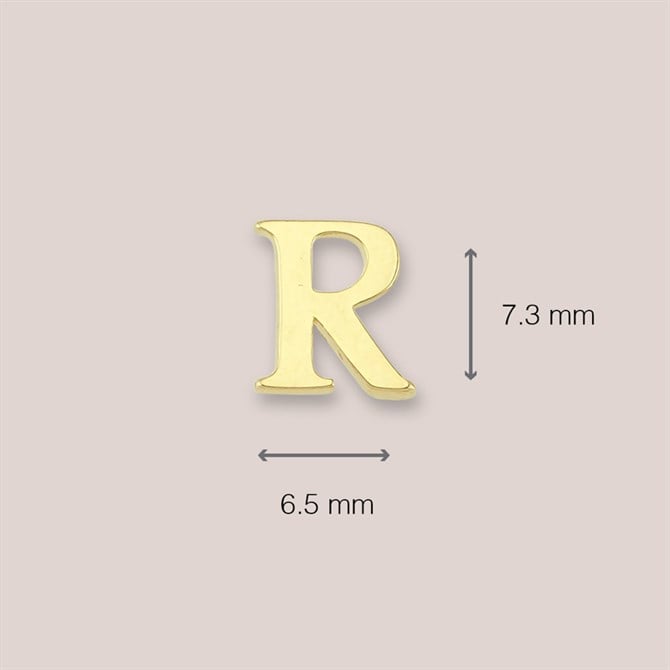14 Ayar Altın R Harf Küpe