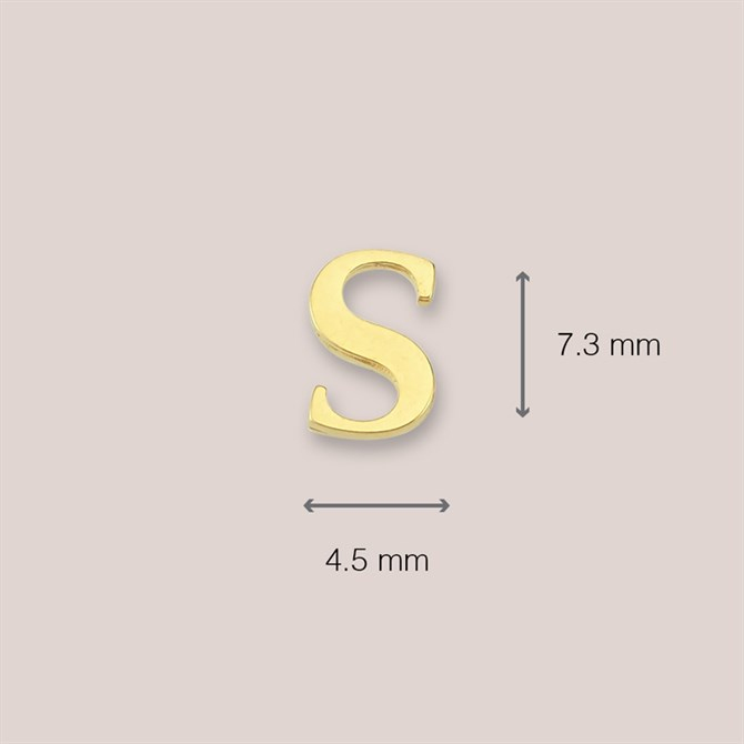 14 Ayar Altın S Harf Küpe