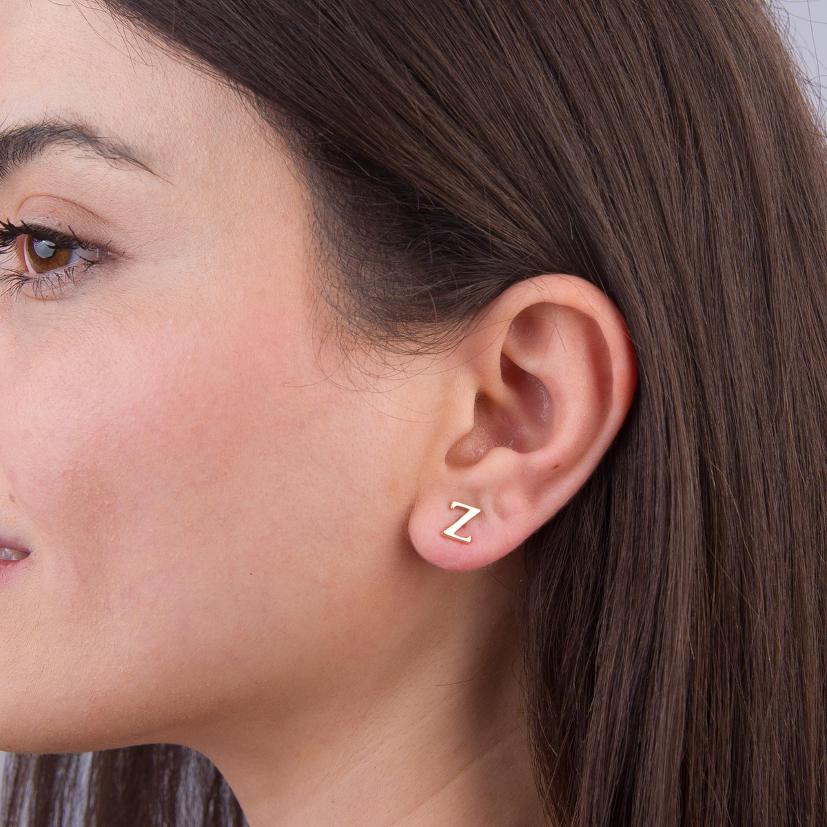 14 Ayar Altın Z Harf Küpe