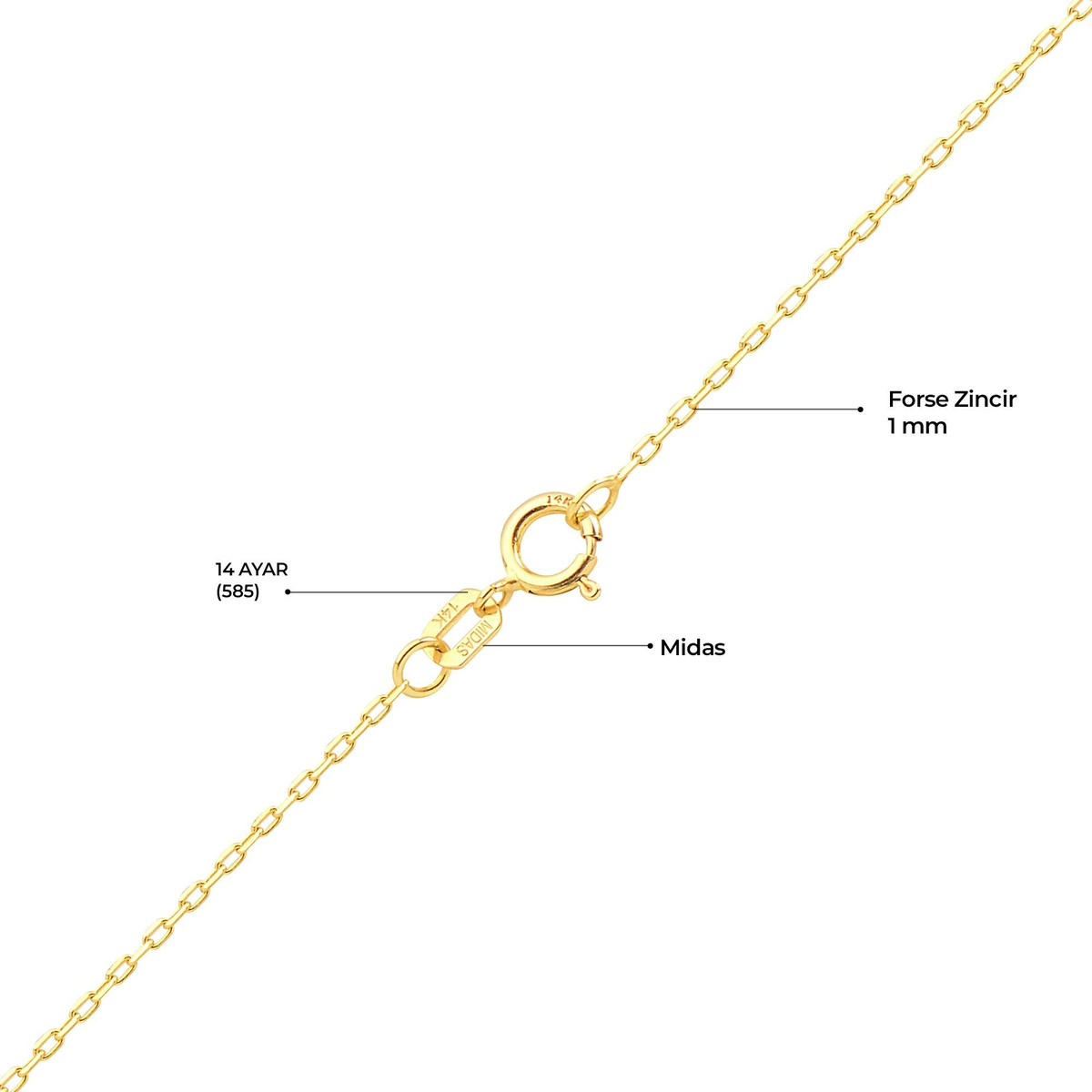 14 Ayar Altın Bebek Ayak İzi Kolye