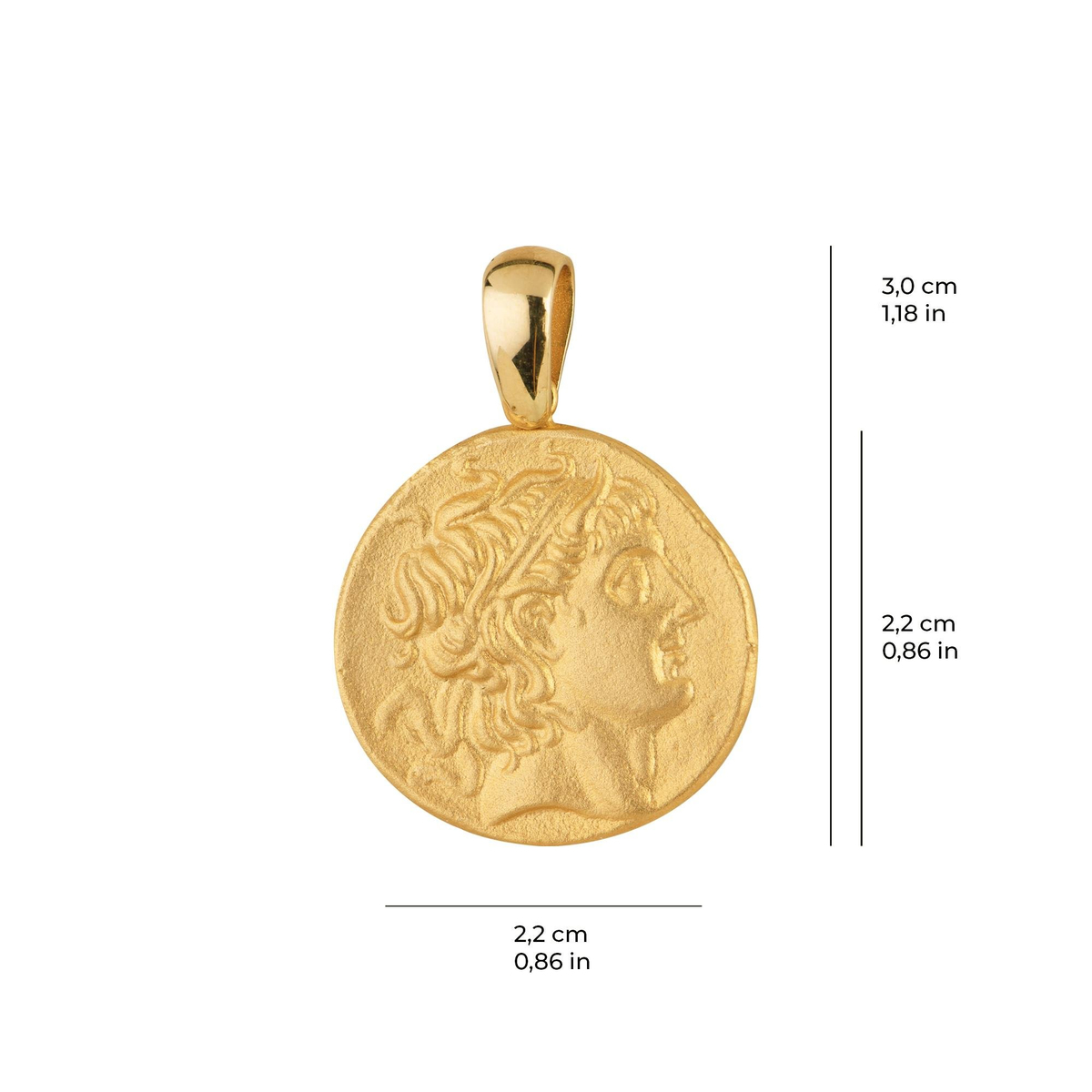 14 Ayar Altın Madalyon Kolye Ucu