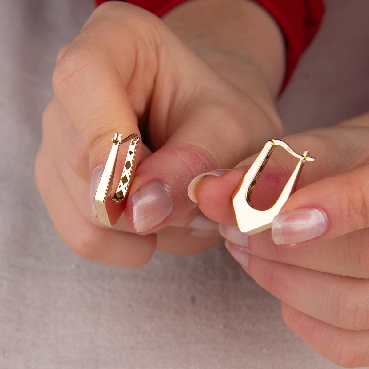 14 AYAR FİZYON ALTIN KÜPE