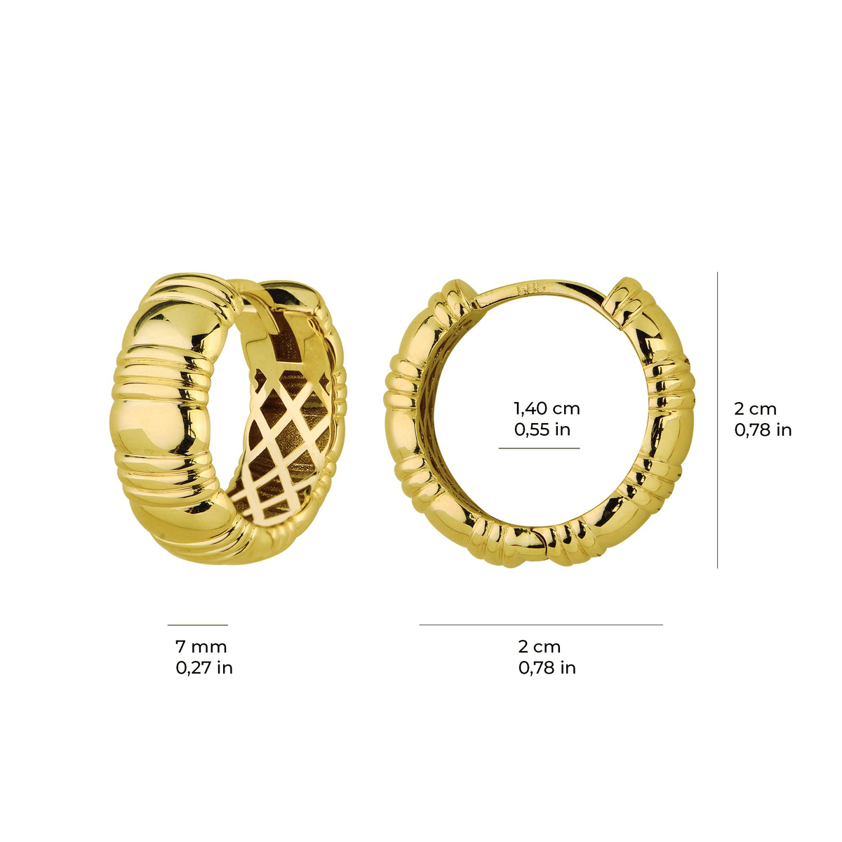 14 AYAR FİZYON ALTIN KÜPE