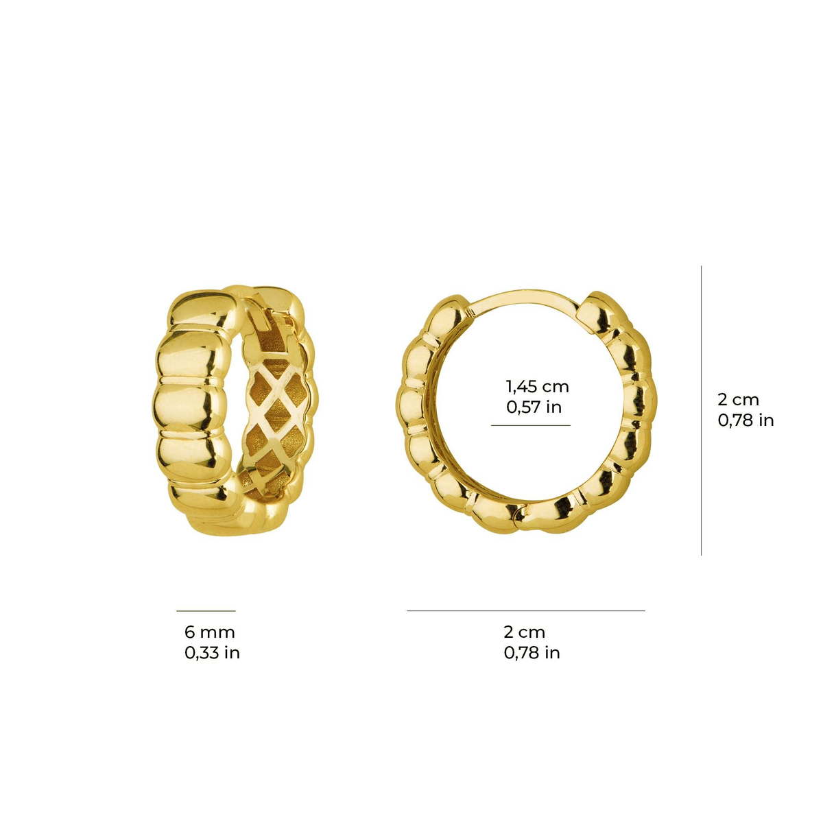 14 AYAR FİZYON ALTIN KÜPE