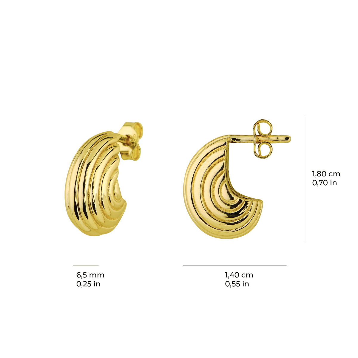 14 AYAR FİZYON ALTIN KÜPE