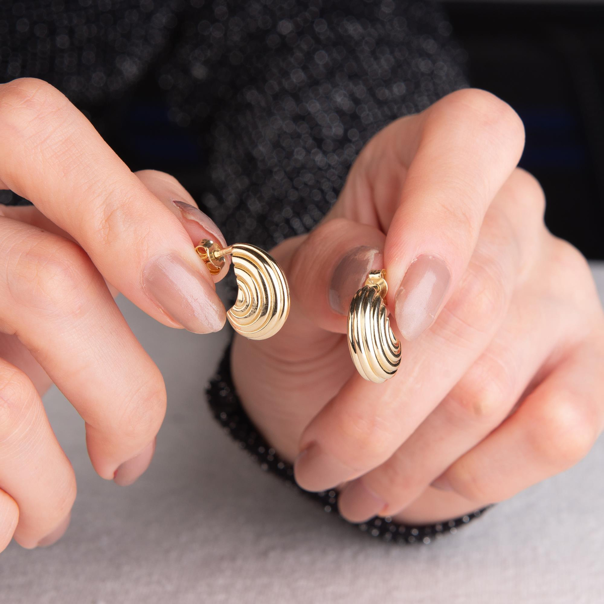 14 AYAR FİZYON ALTIN KÜPE