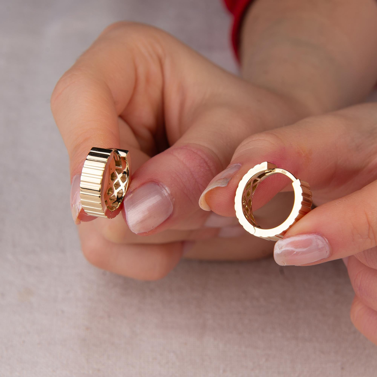 14 AYAR FİZYON ALTIN KÜPE