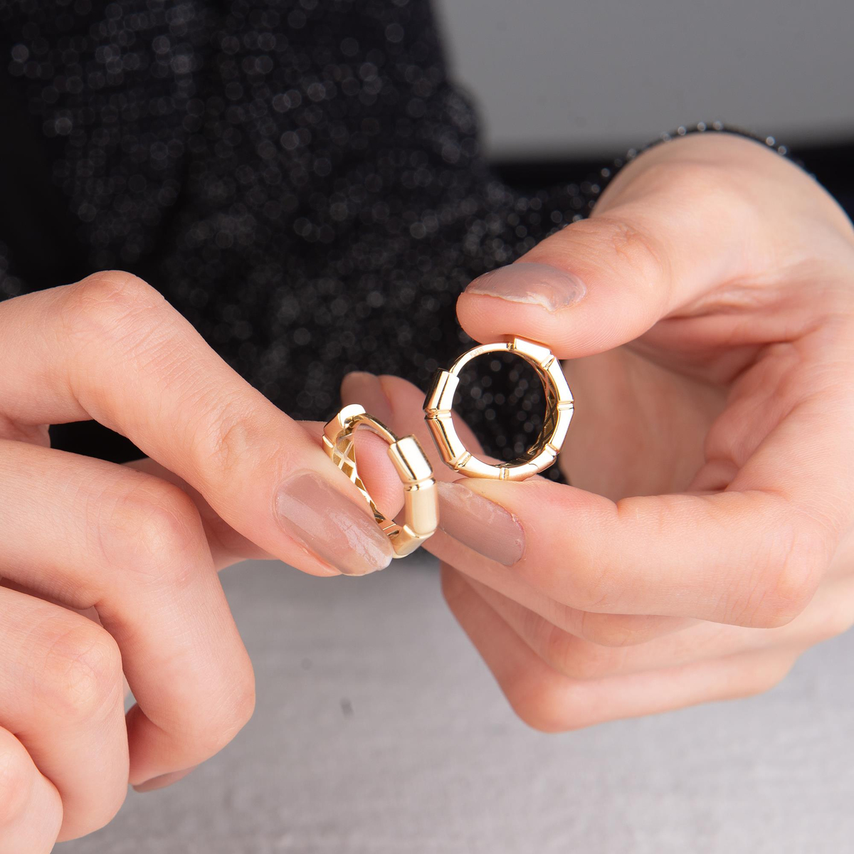 14 AYAR FİZYON ALTIN KÜPE