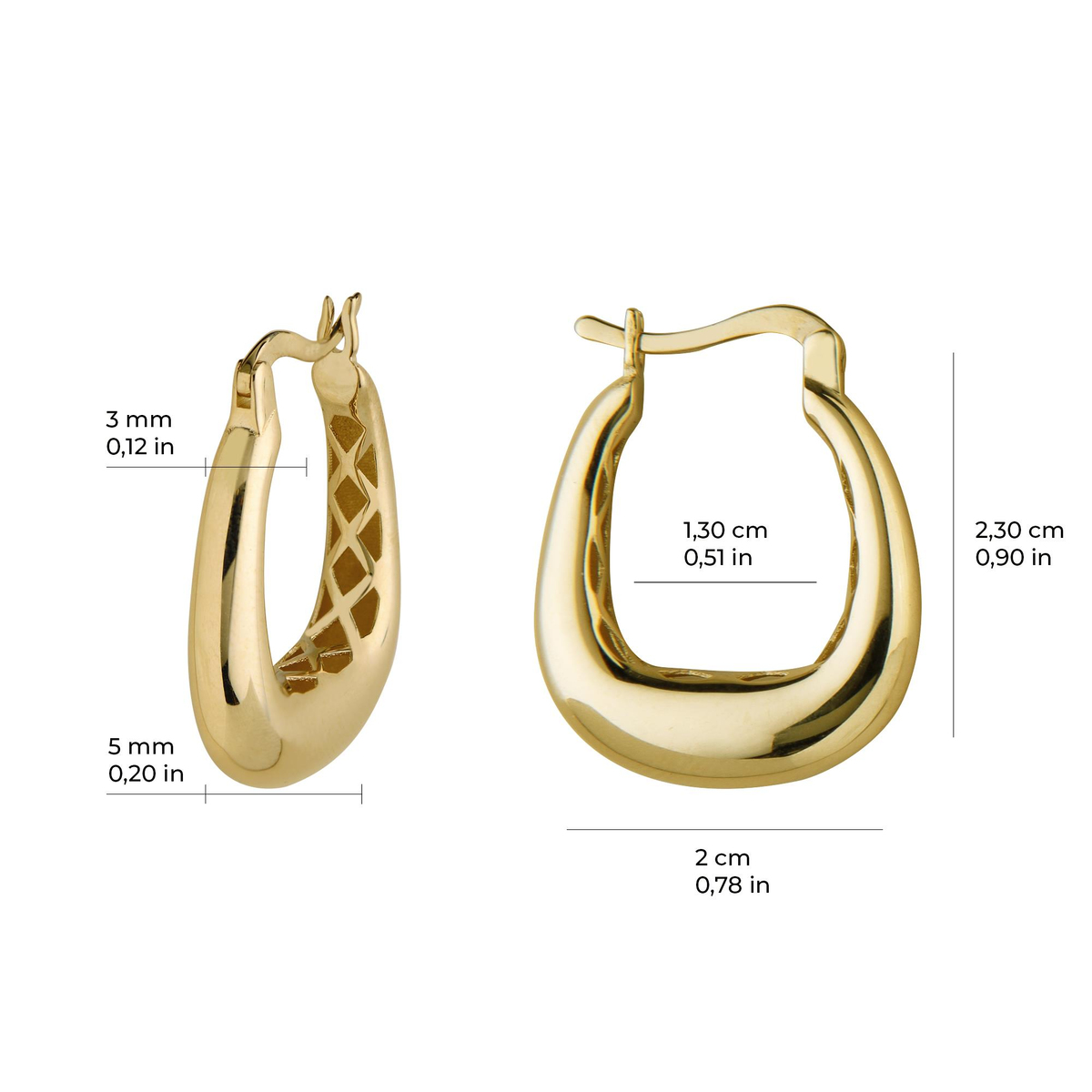 14 AYAR FİZYON ALTIN KÜPE