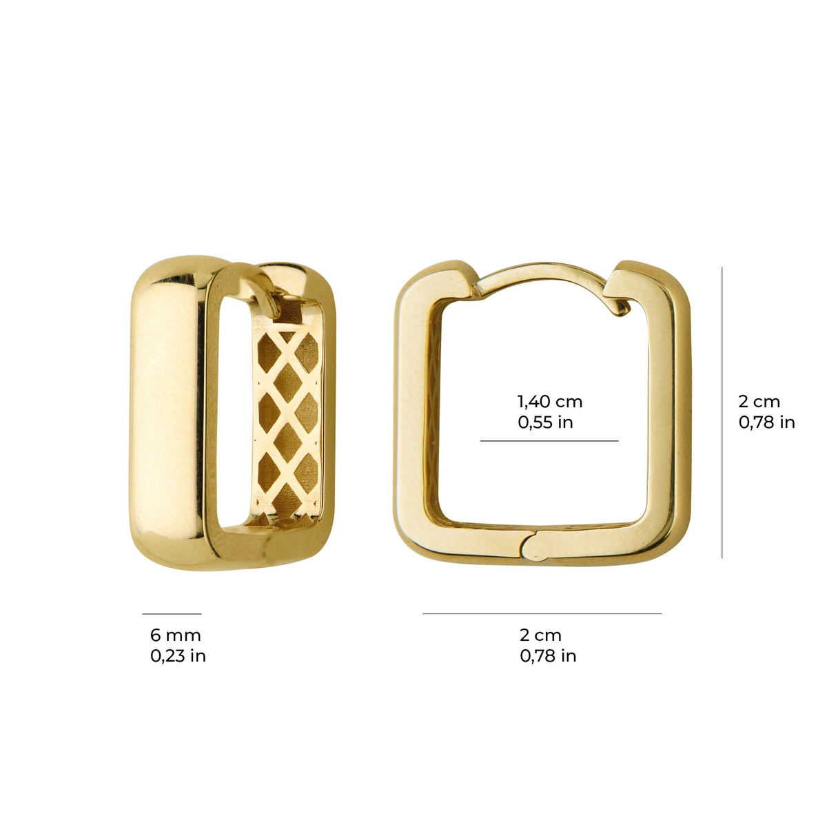 14 AYAR FİZYON ALTIN KÜPE