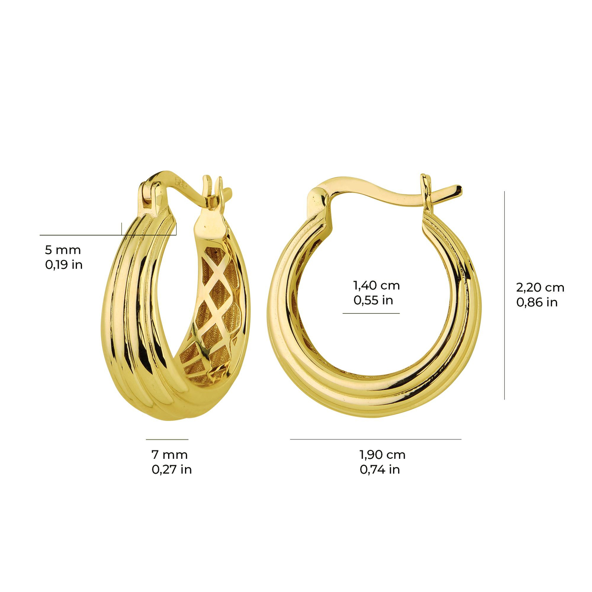 14 AYAR FİZYON ALTIN KÜPE