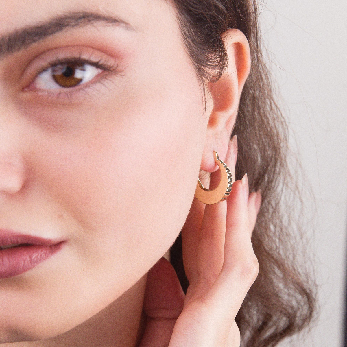 14 AYAR FİZYON ALTIN KÜPE