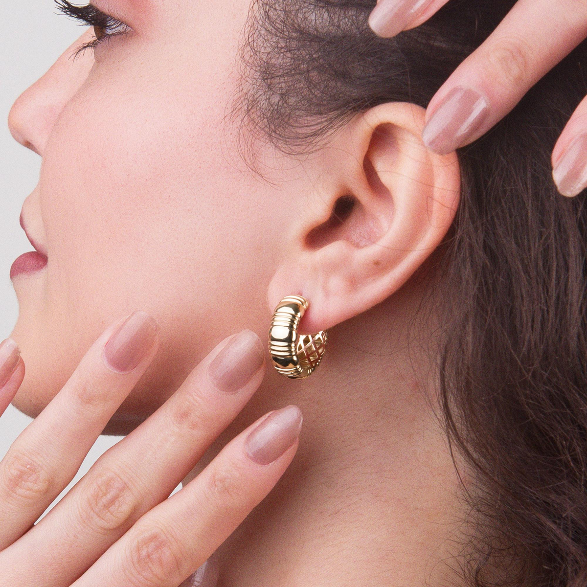 14 AYAR FİZYON ALTIN KÜPE