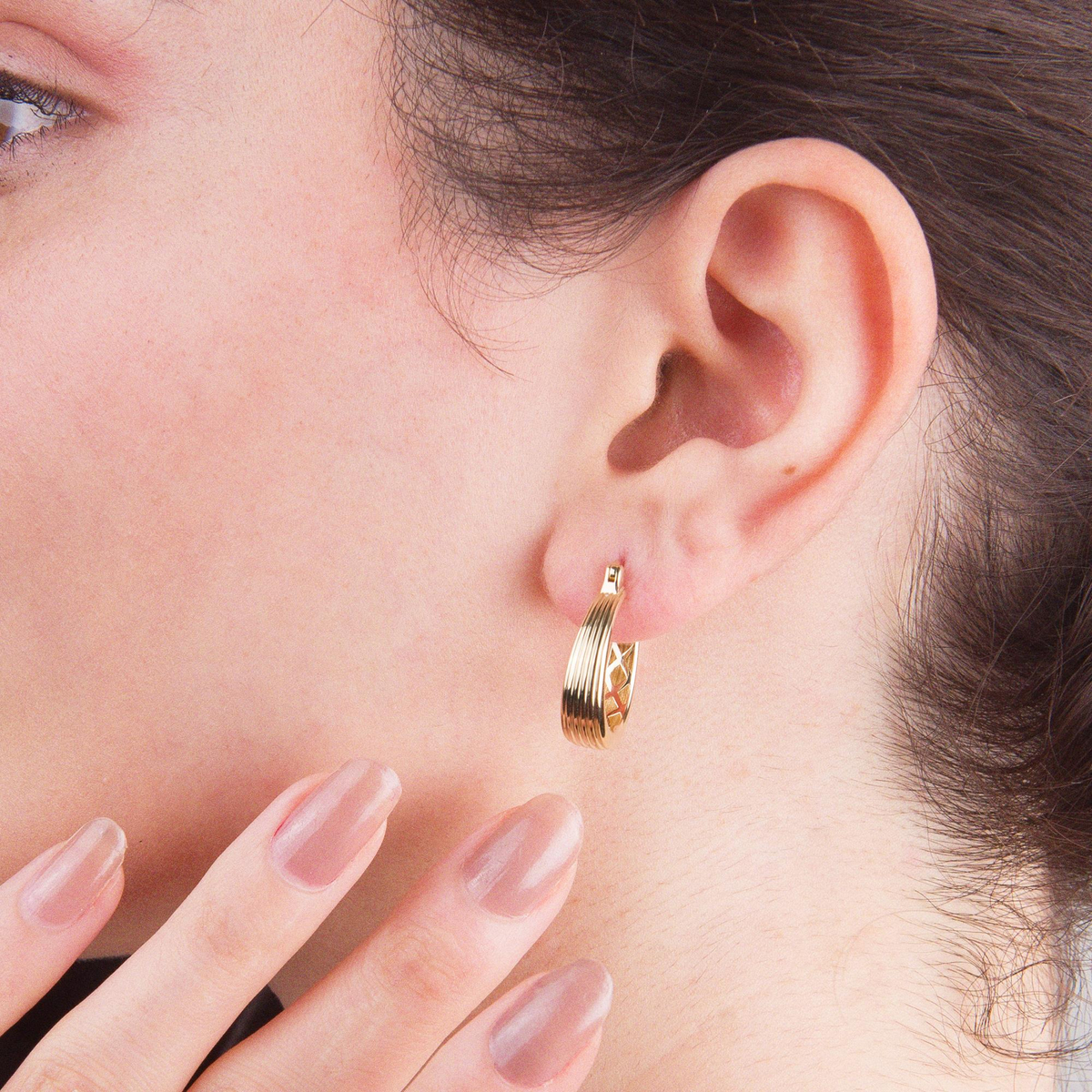 14 AYAR FİZYON ALTIN KÜPE