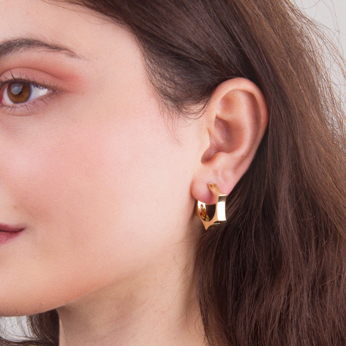 14 AYAR FİZYON ALTIN KÜPE