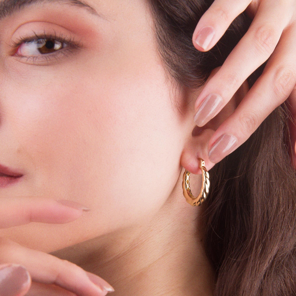 14 AYAR FİZYON ALTIN KÜPE