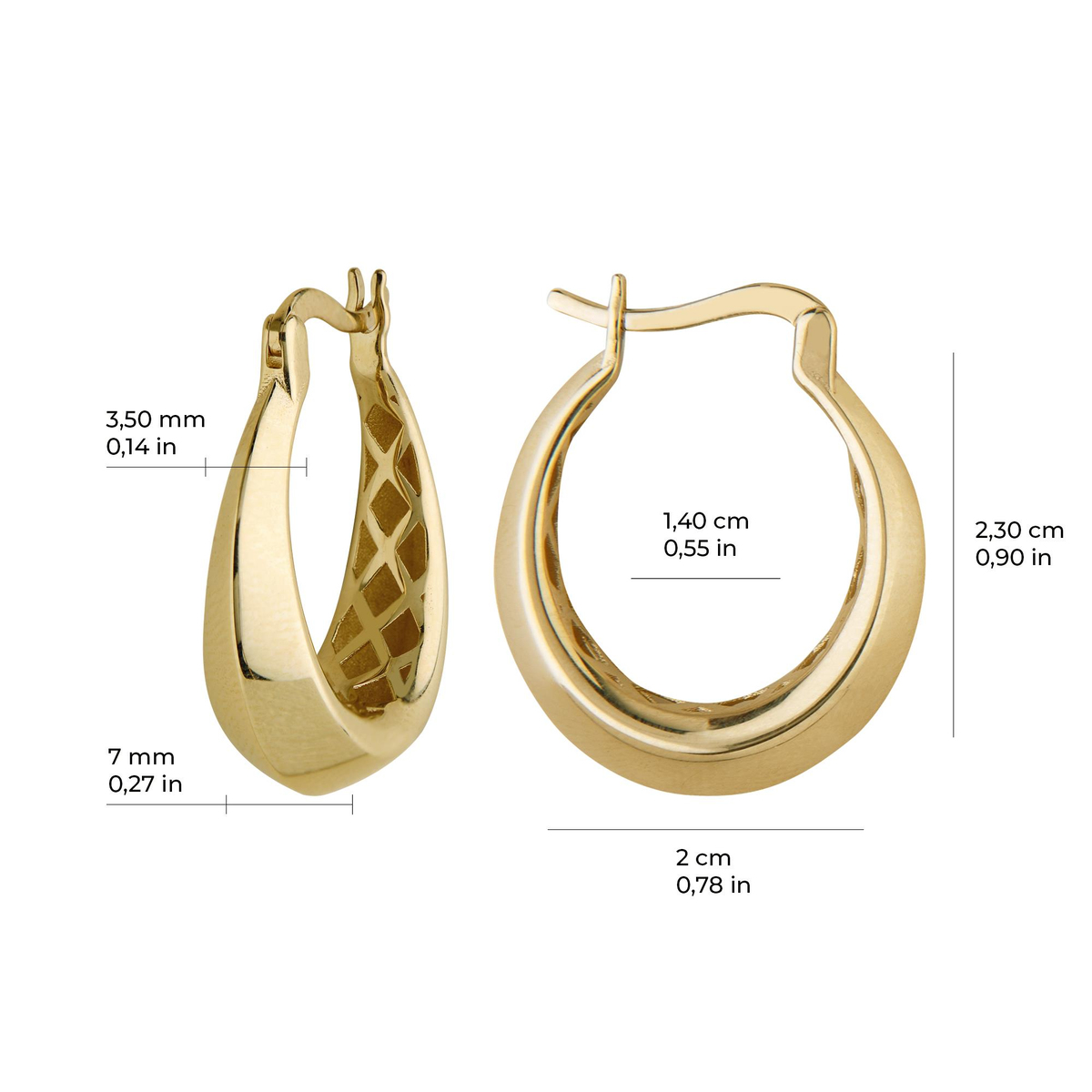 14 AYAR FİZYON ALTIN KÜPE