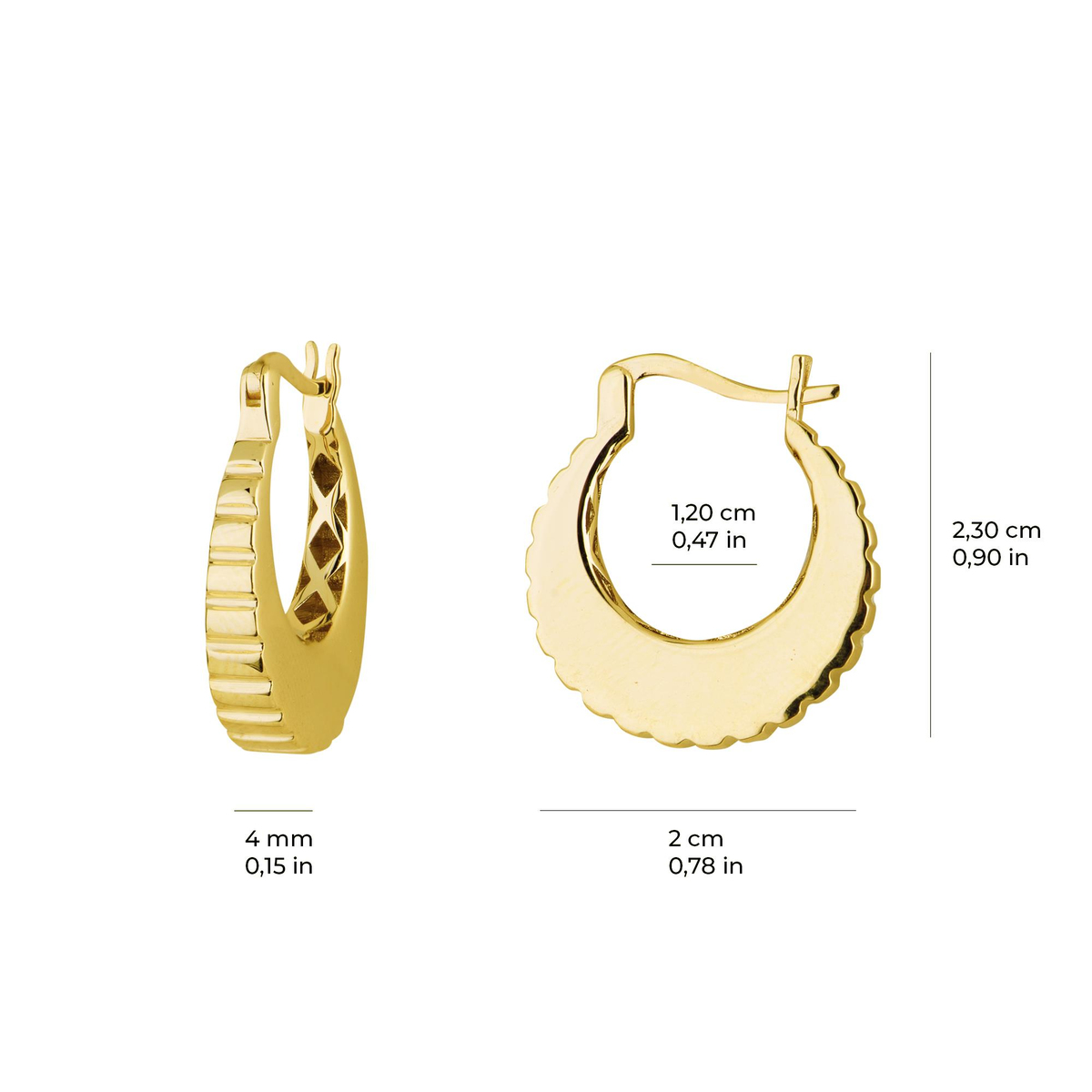 14 AYAR FİZYON ALTIN KÜPE