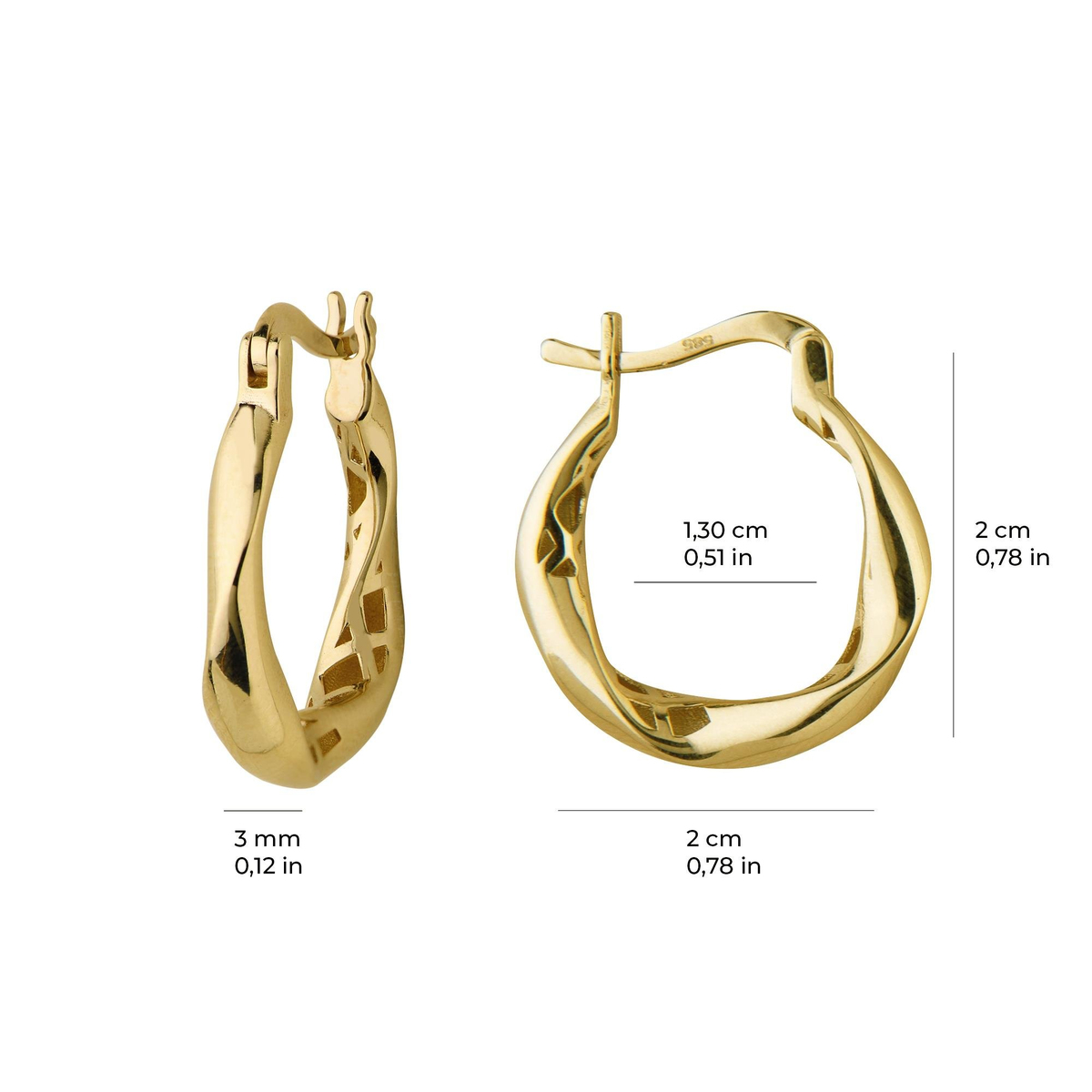 14 AYAR FİZYON ALTIN KÜPE