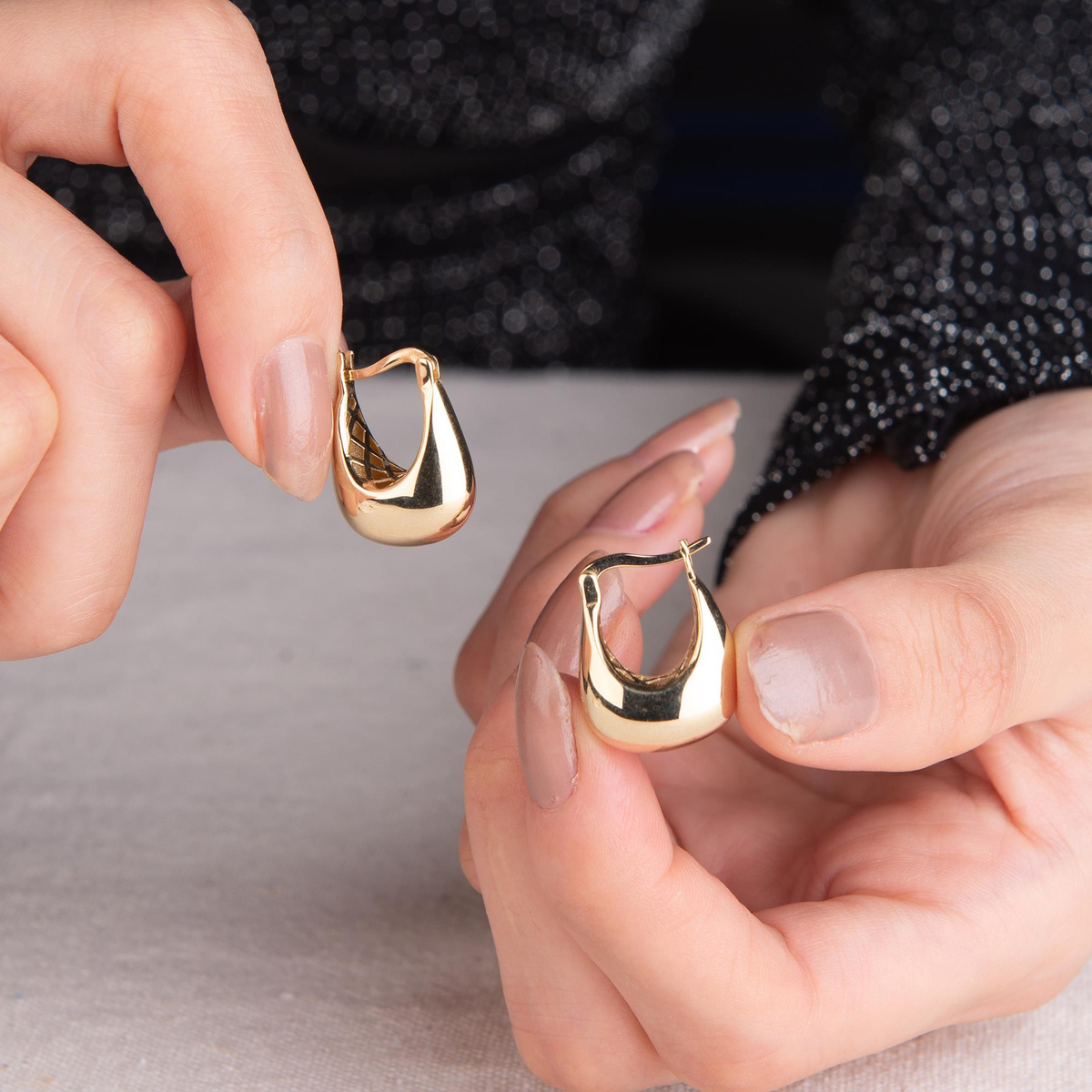 14 AYAR FİZYON ALTIN KÜPE