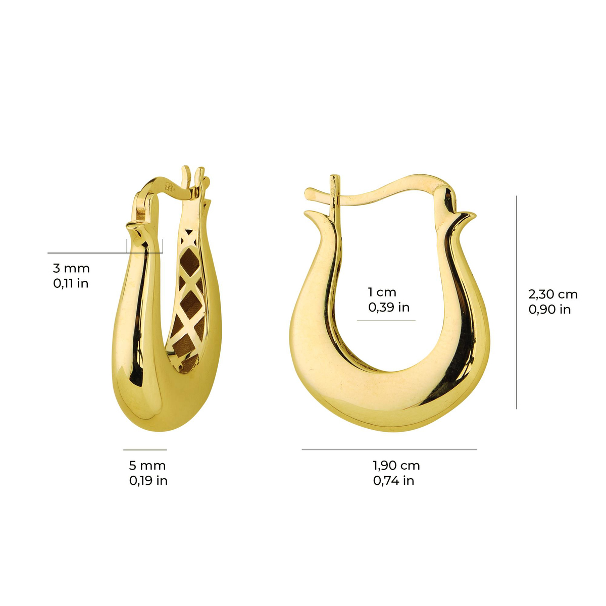 14 AYAR FİZYON ALTIN KÜPE