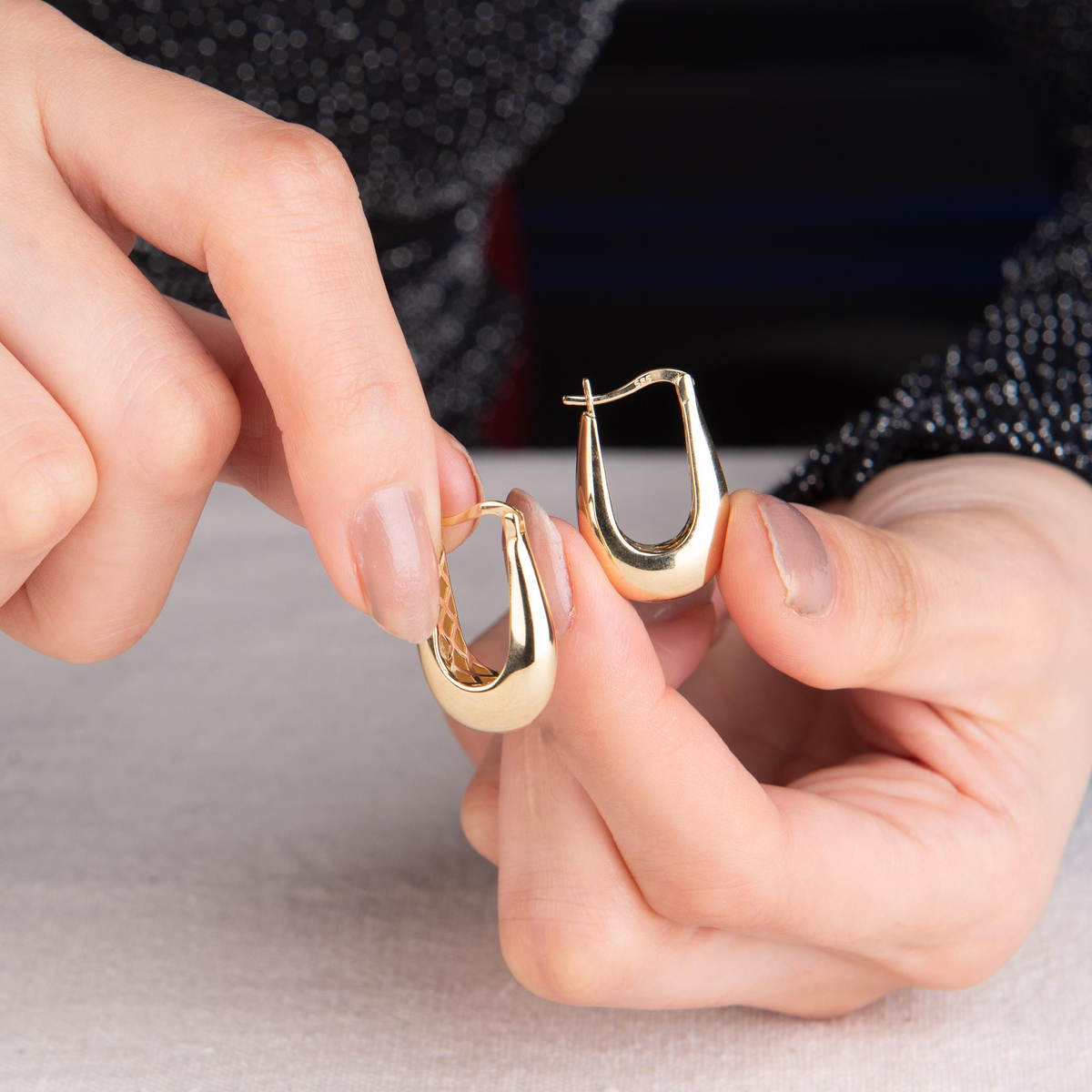 14 AYAR FİZYON ALTIN KÜPE