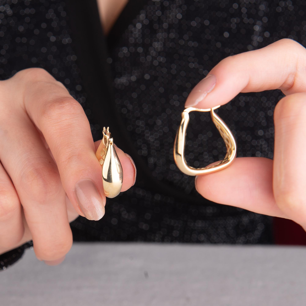 14 AYAR FİZYON ALTIN KÜPE