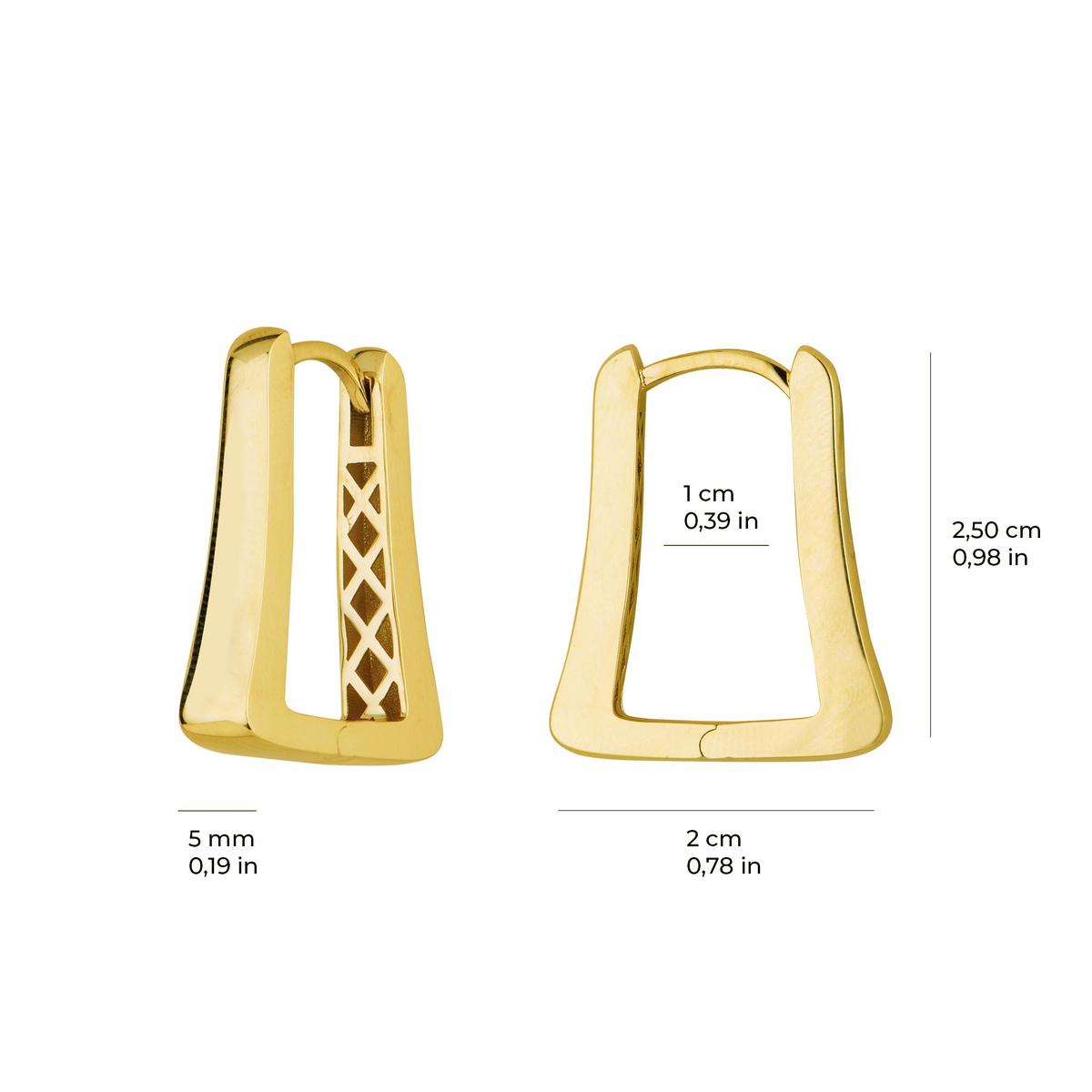 14 AYAR FİZYON ALTIN KÜPE